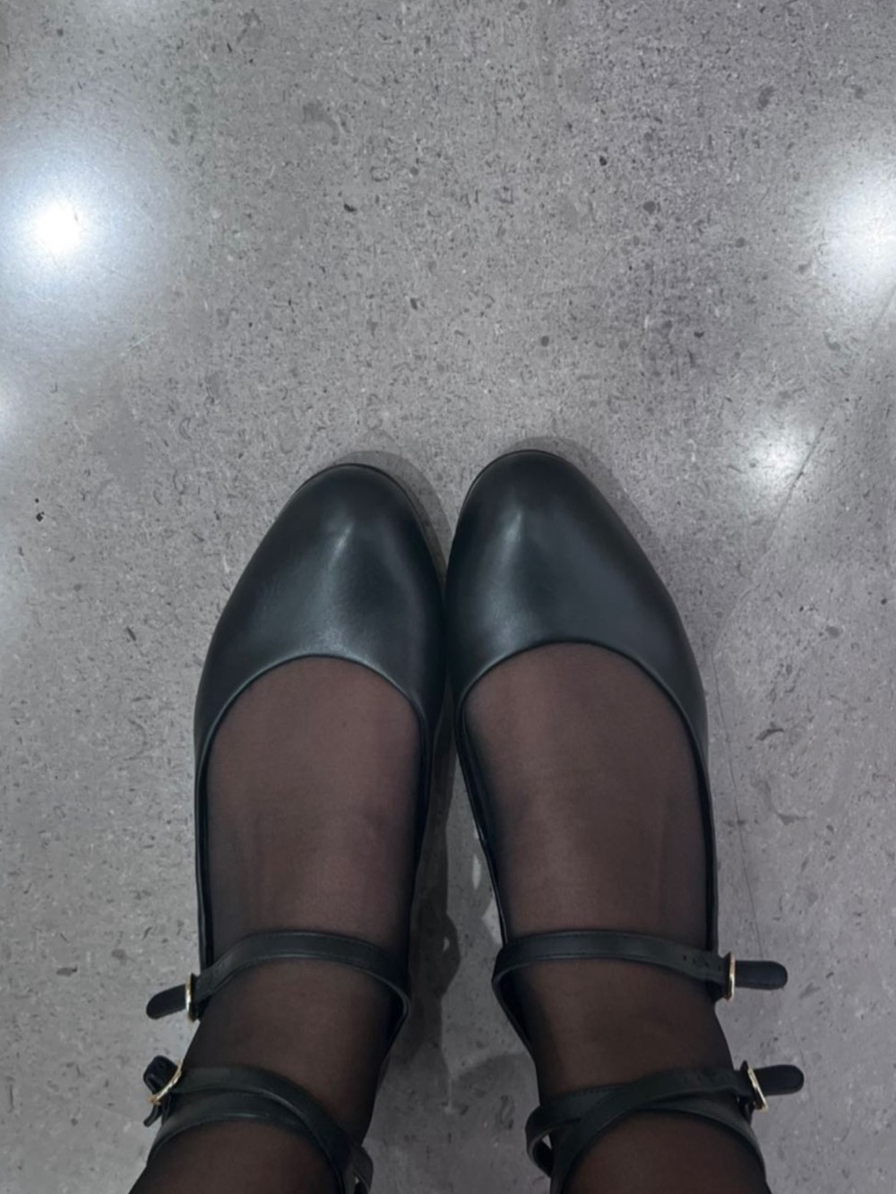 MaxMara Black Mary Jane Flats with Double Ankle Straps